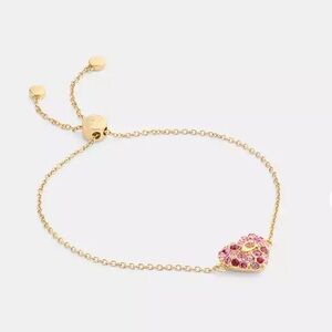 Coach Pave Heart Slider Bracelet Pink & Red ❤️💕